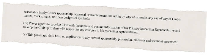 A screenshot of Lamar Jackson’s contract with the Ravens.